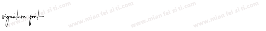 signature font字体转换